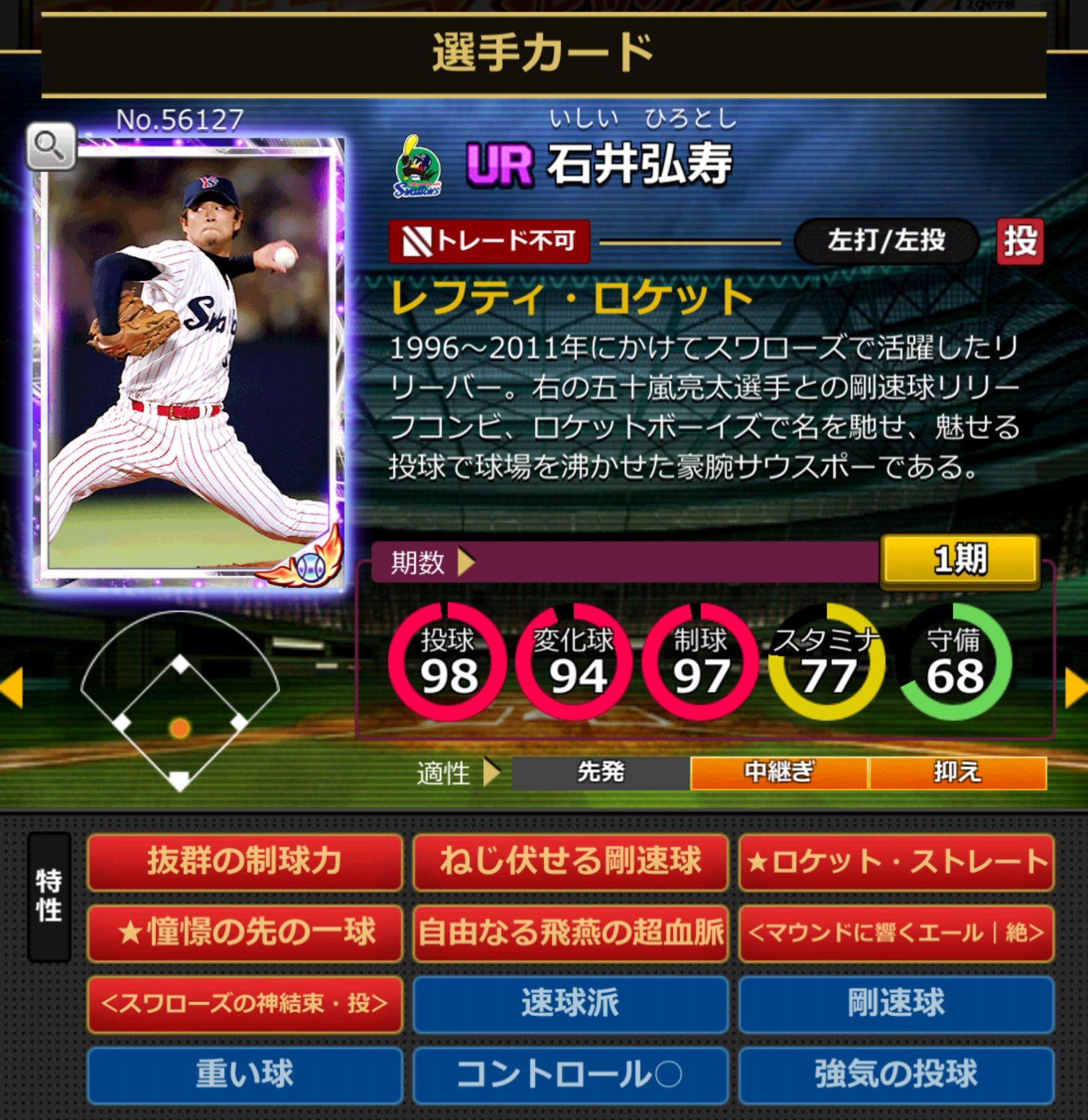 56127,石井弘寿(NPB)(東京ヤクルトスワローズ)