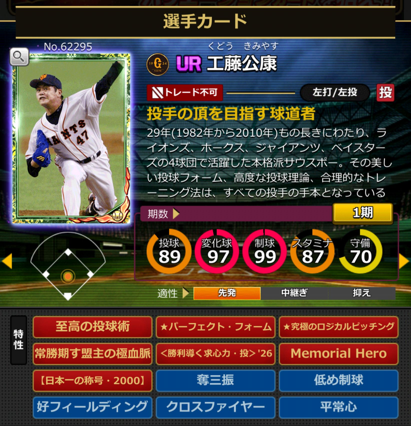 62295,工藤公康(読売ジャイアンツ)