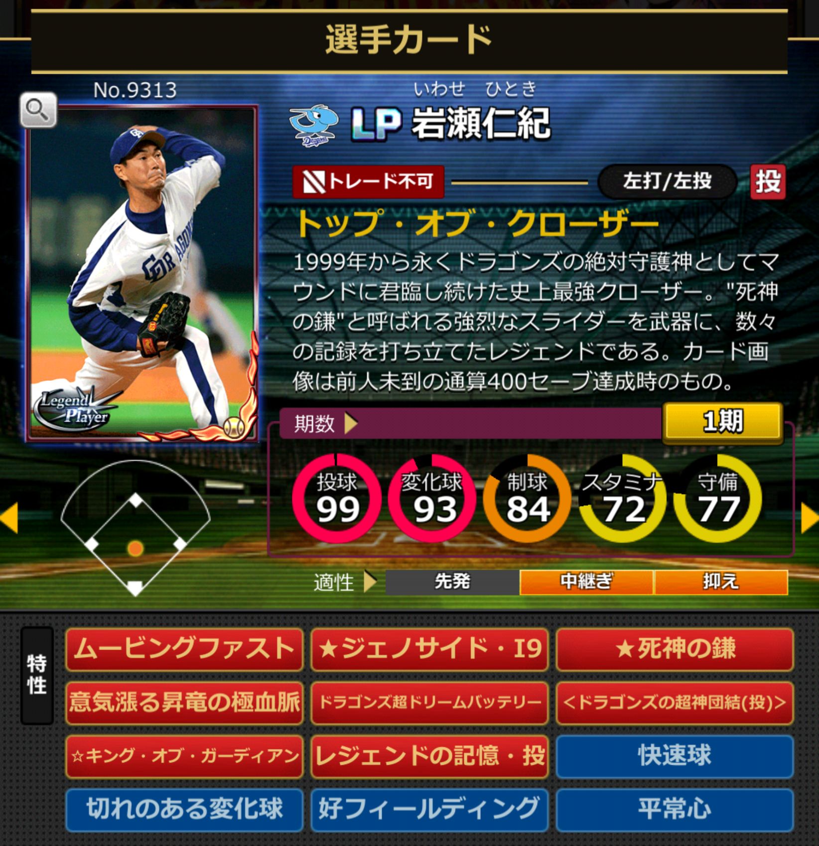 9313,岩瀬仁紀(中日ドラゴンズ)