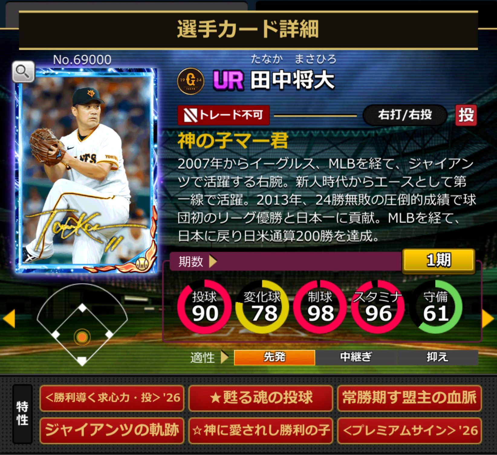 69000,田中将大(NPB)(読売ジャイアンツ)