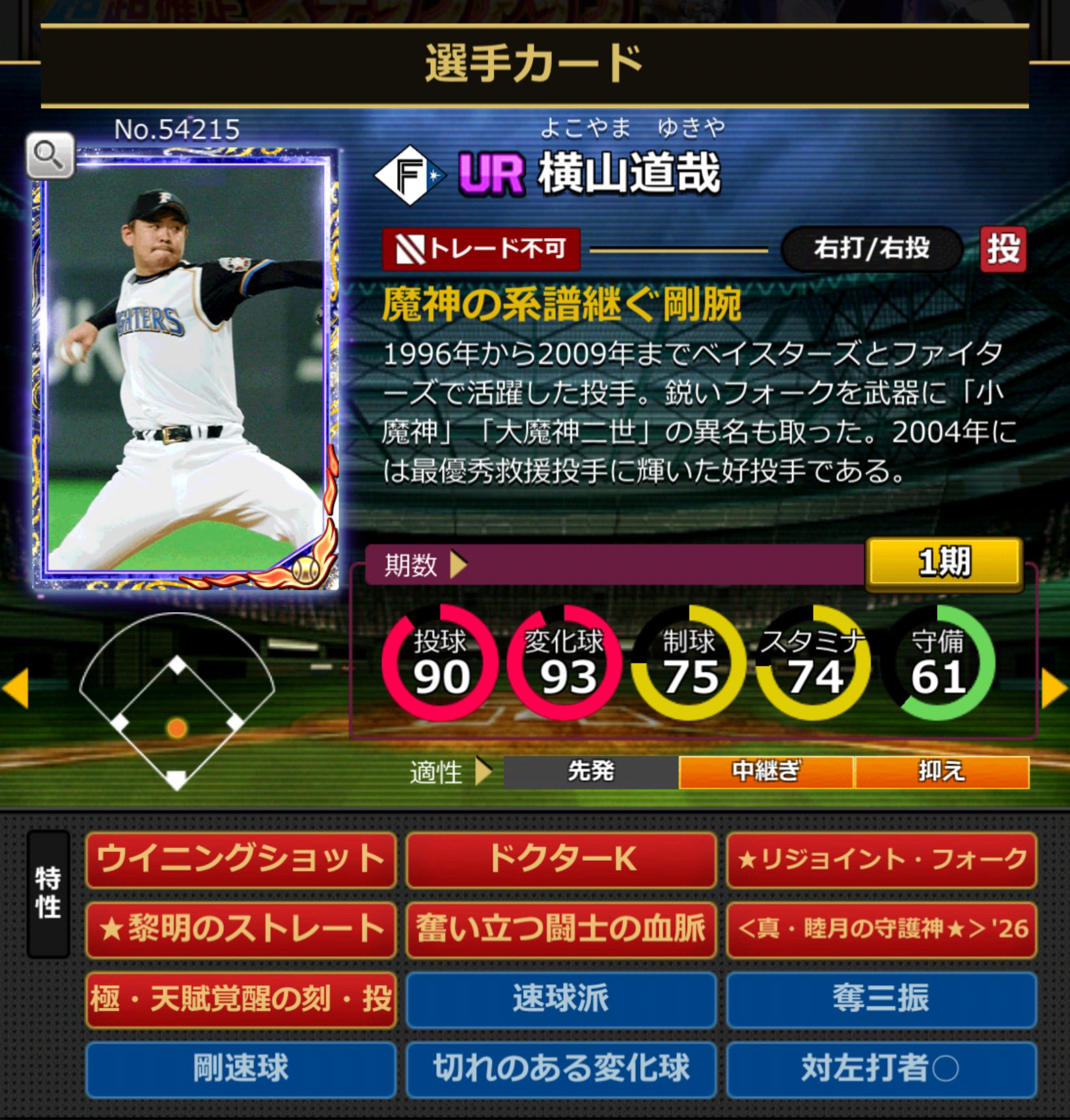 54215,横山道哉(北海道日本ハムファイターズ)