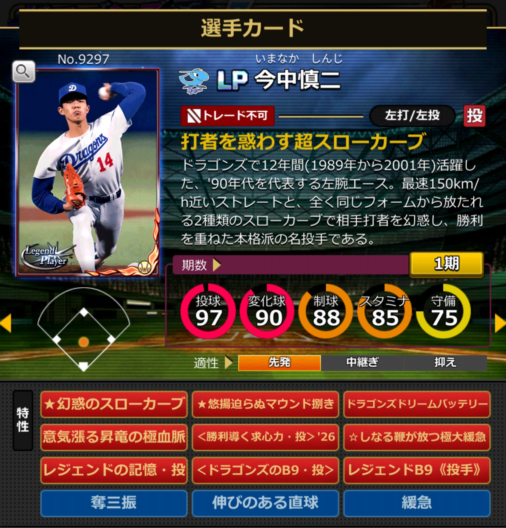 9297,今中慎二(中日ドラゴンズ)