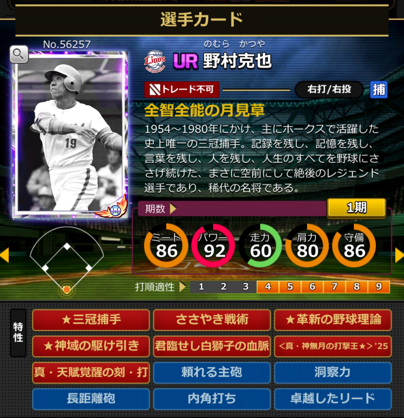 ID:56257,野村克也(埼玉西武ライオンズ)