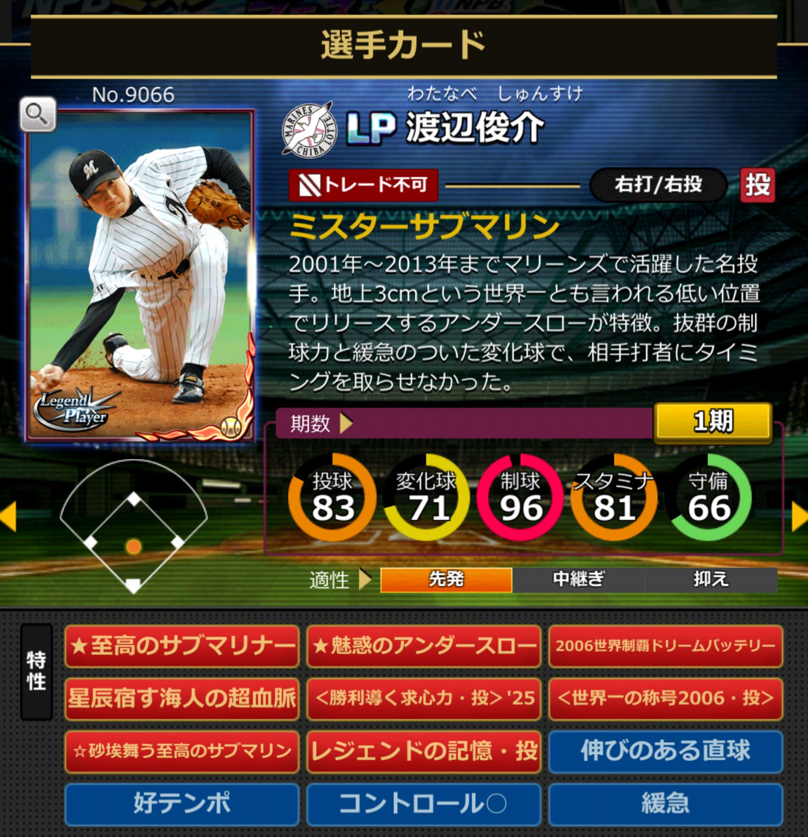 9066,渡辺俊介(千葉ロッテマリーンズ)