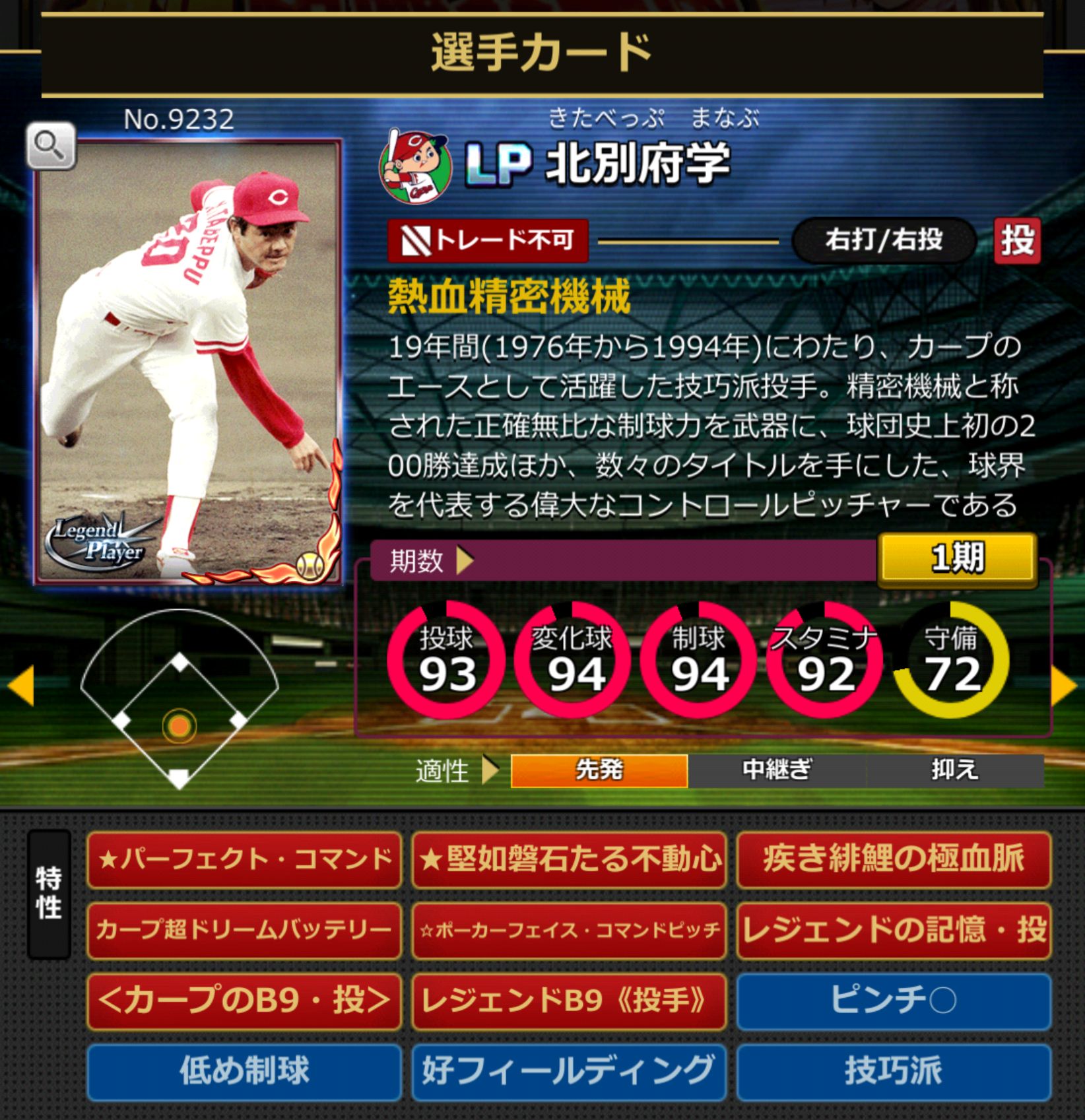 9232,北別府学(広島カープ)