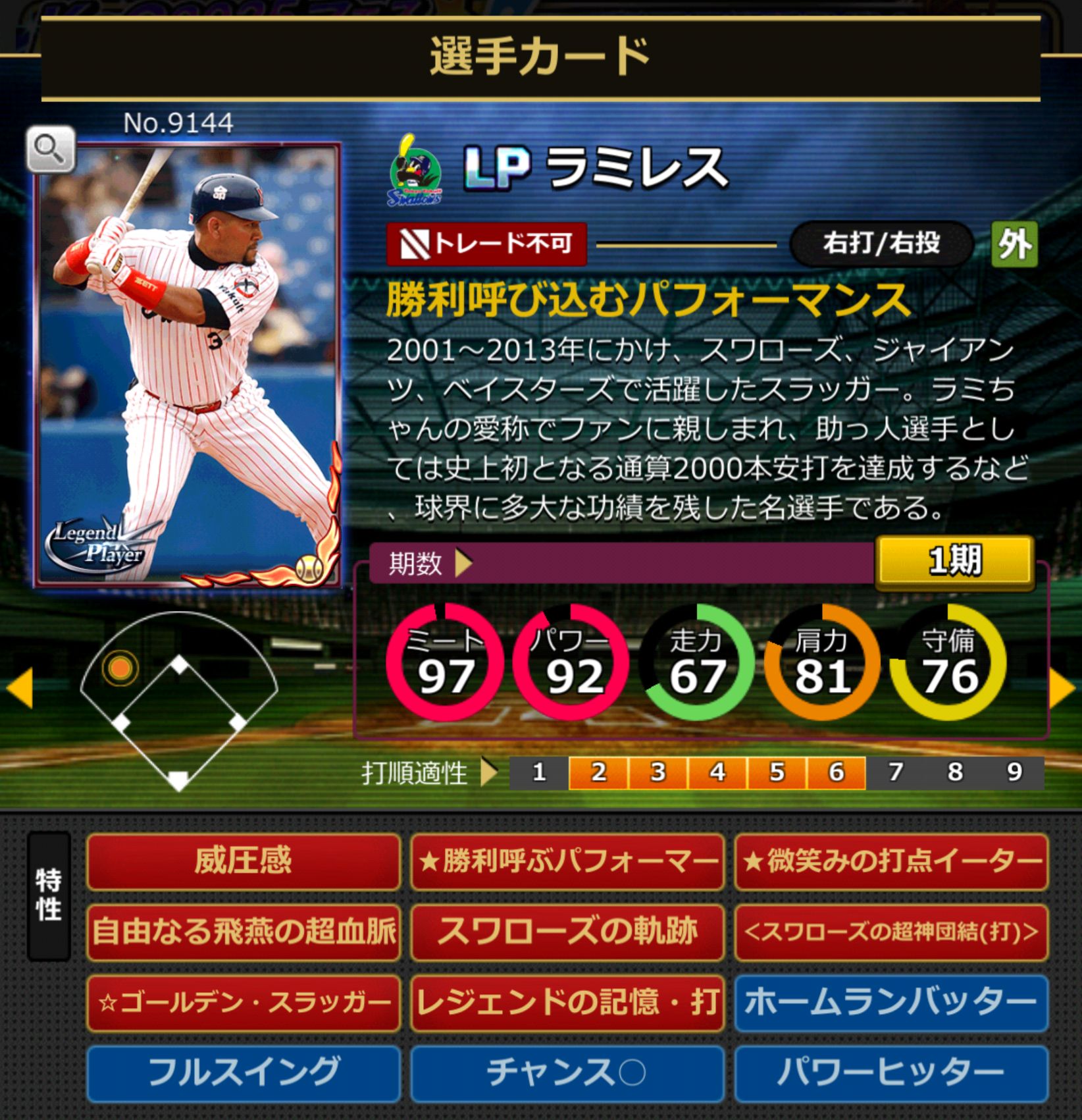 9144,ラミレス(東京ヤクルトスワローズ)