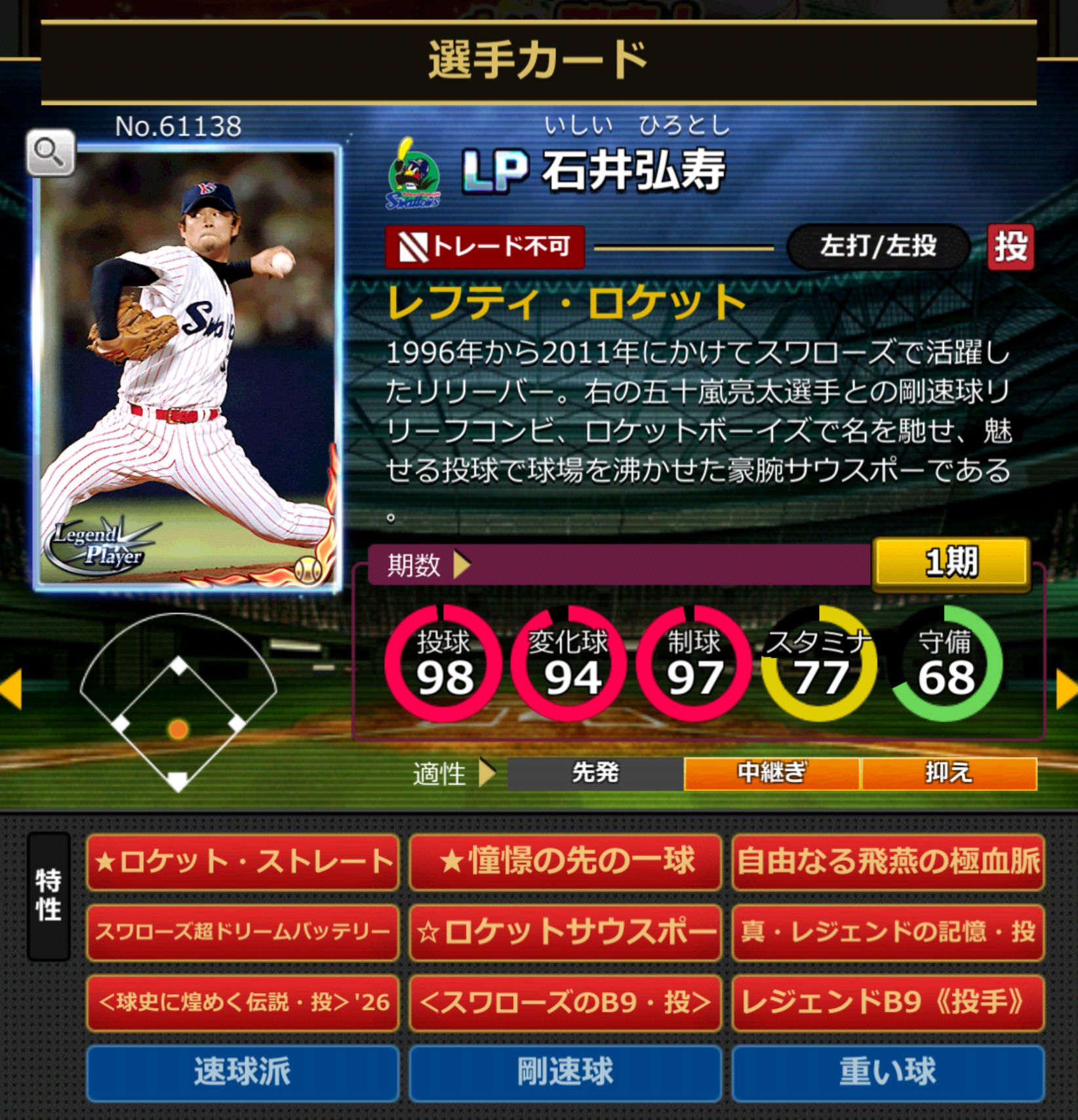 61138,石井弘寿(NPB)(東京ヤクルトスワローズ)