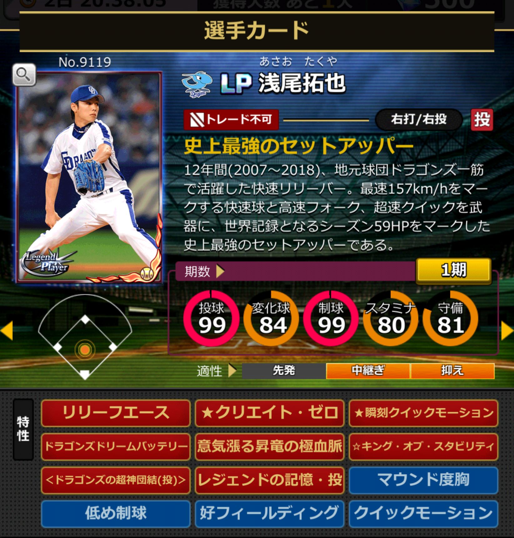 9119,浅尾拓也(NPB)(中日ドラゴンズ)