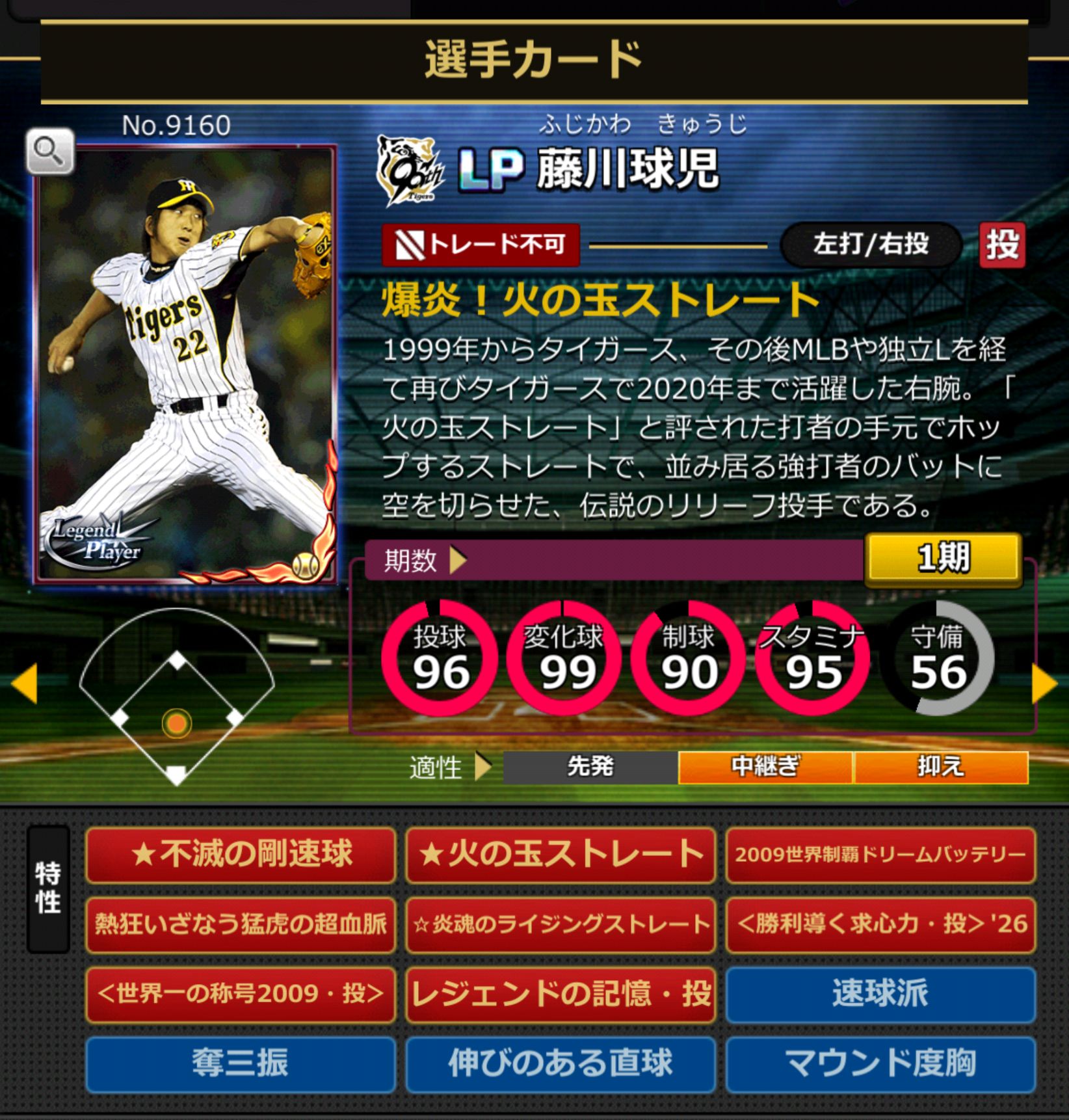 9160,藤川球児(NPB)(阪神タイガース)