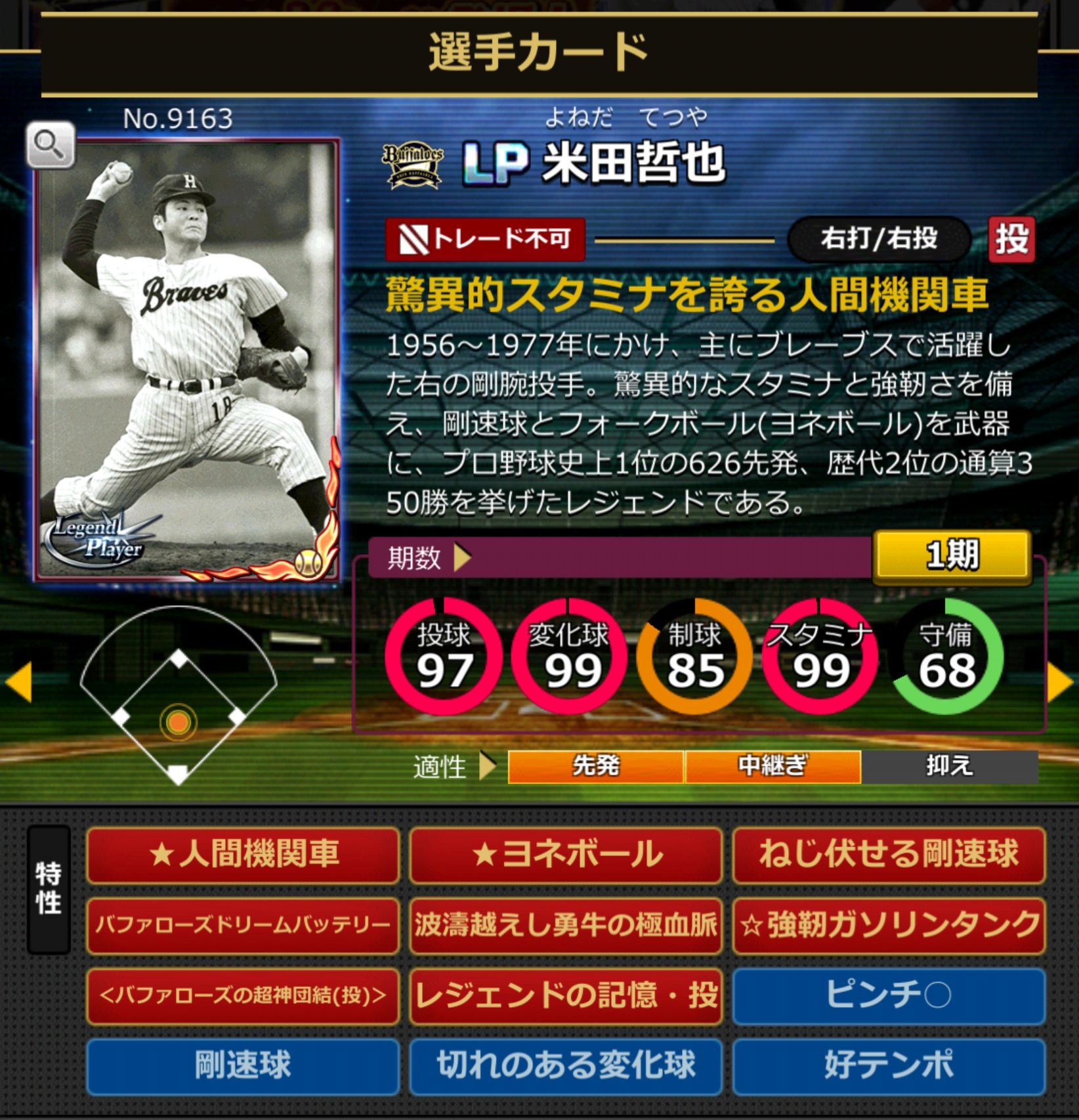 9163,米田哲也(オリックスバファローズ)