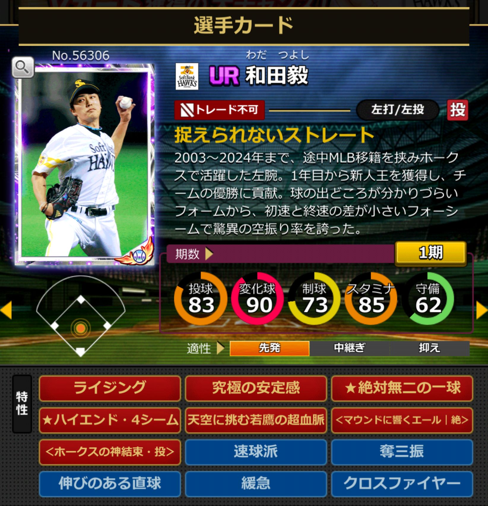 56306,和田毅(福岡ソフトバンクホークス)