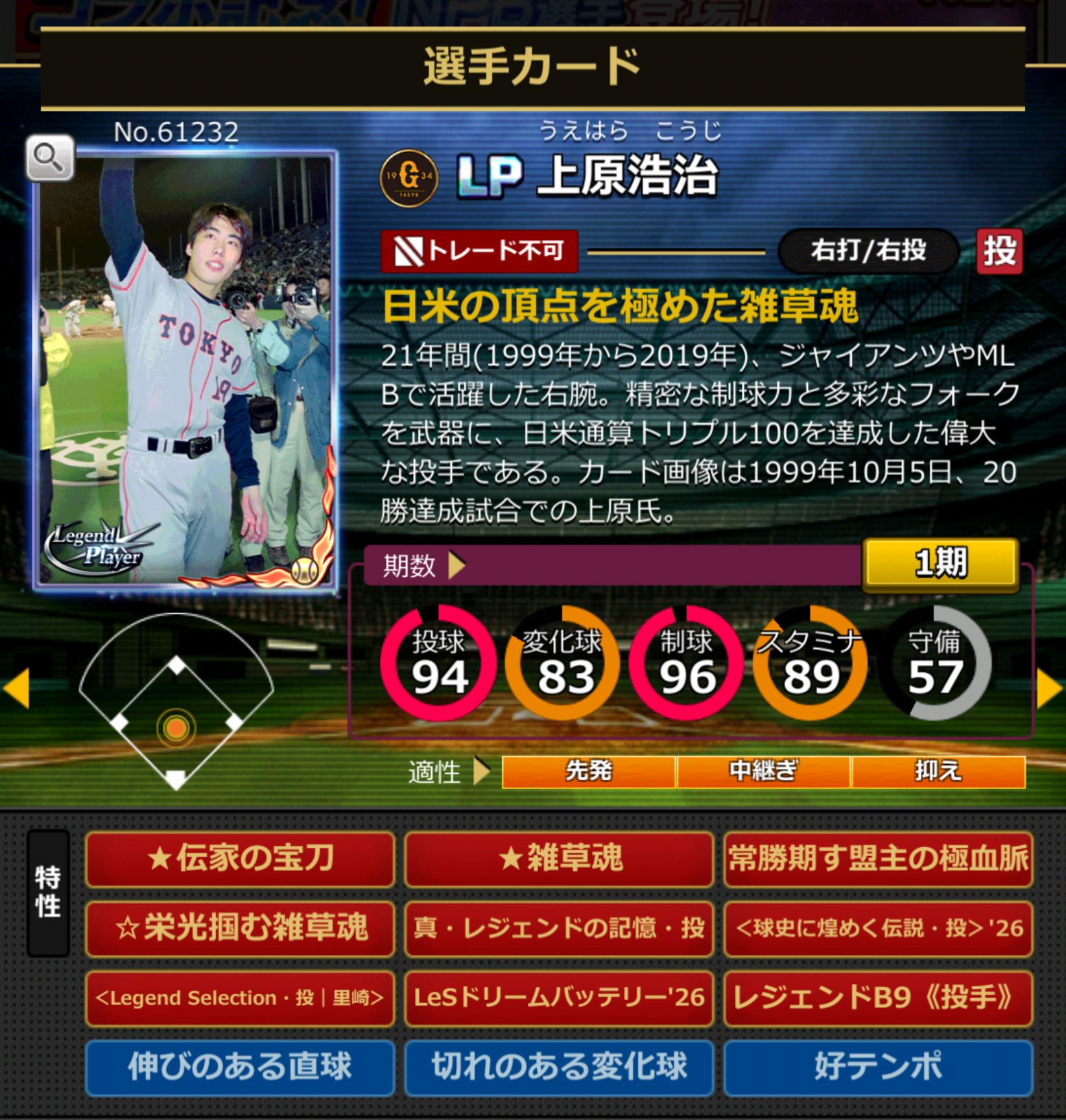 61232,上原浩治(読売ジャイアンツ)