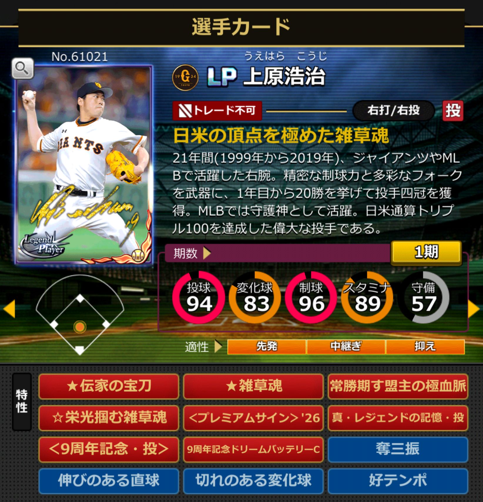 61021,上原浩治(読売ジャイアンツ)