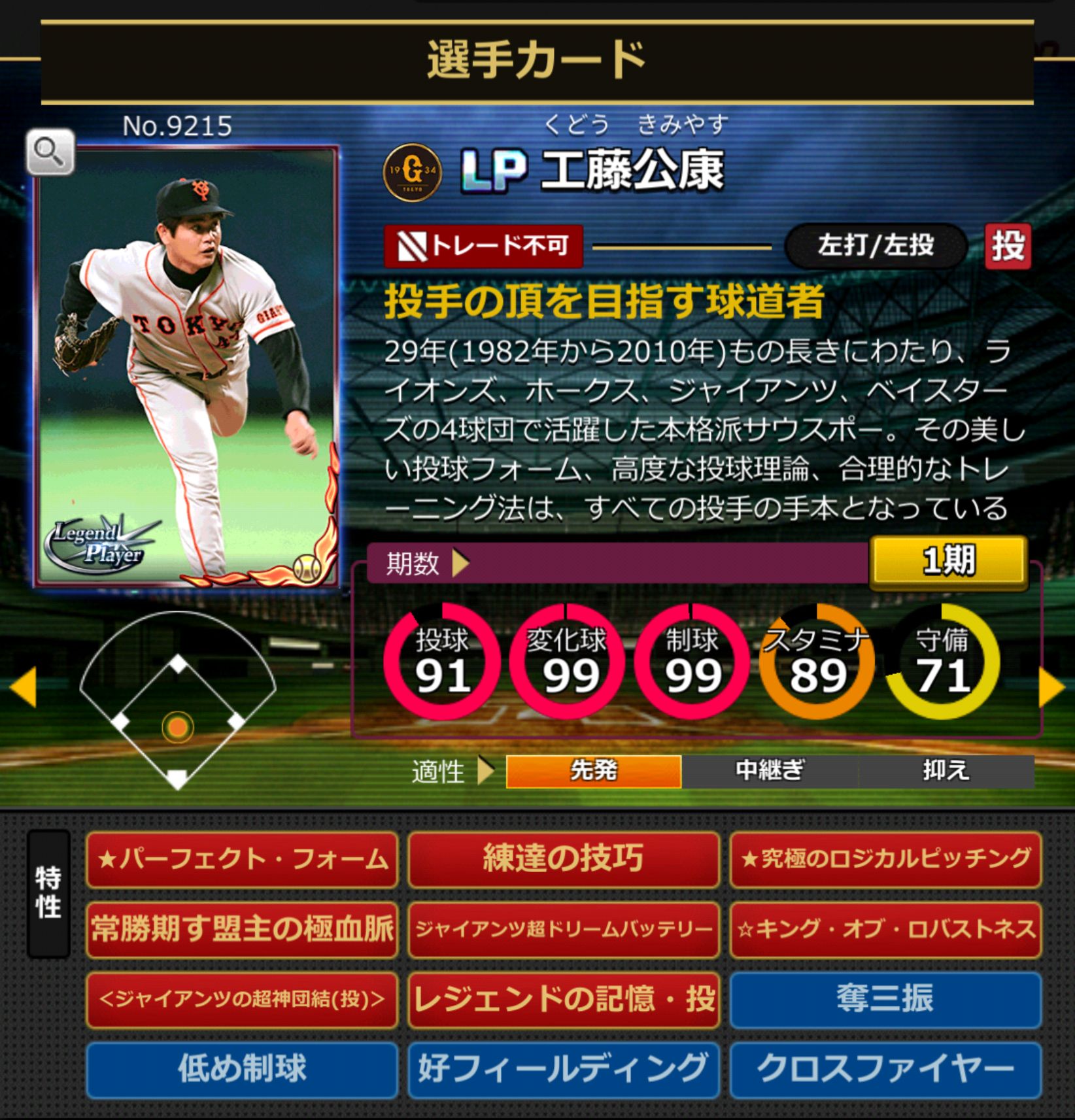 9215,工藤公康(読売ジャイアンツ)