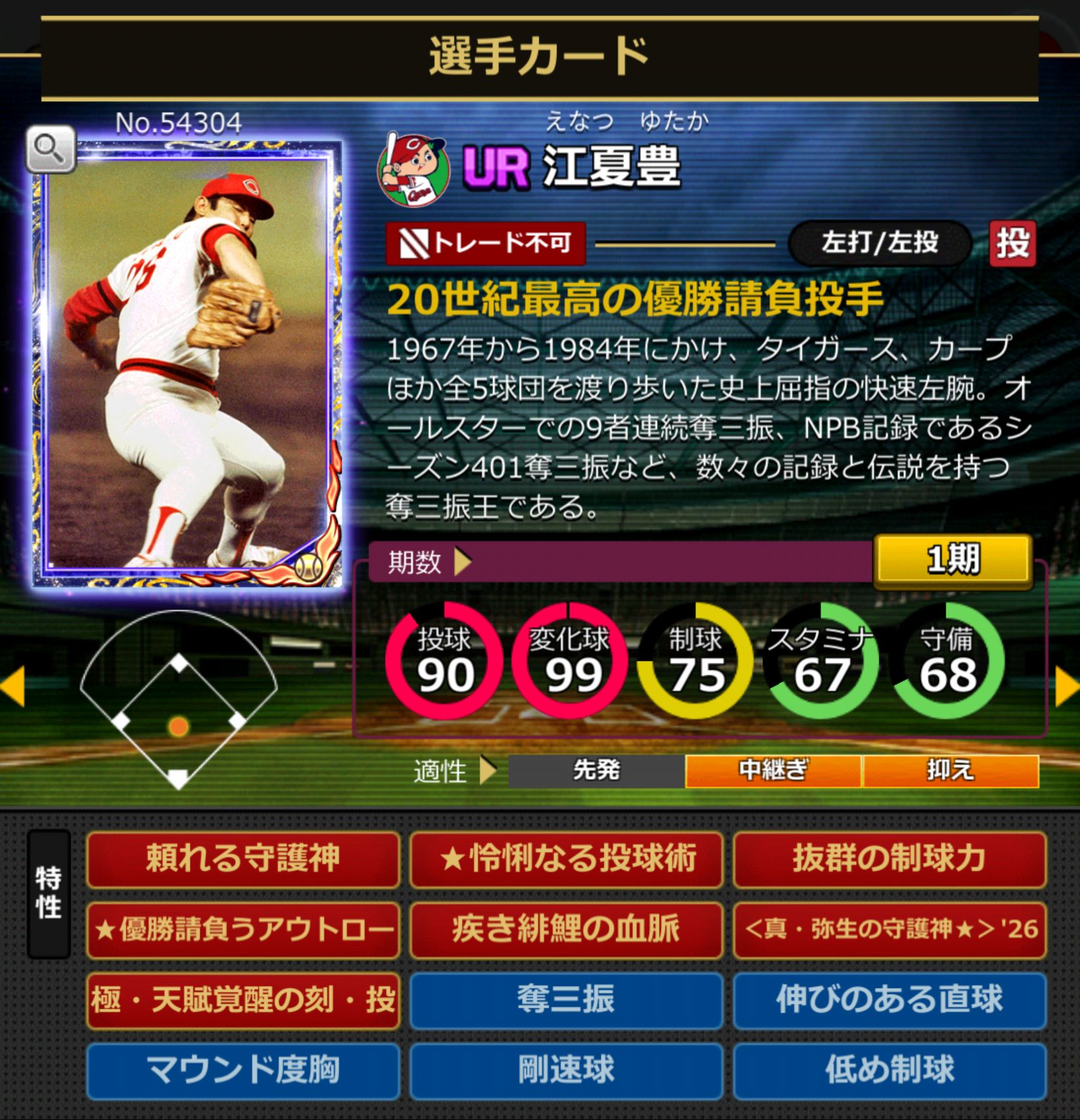 54304,江夏豊(広島カープ)