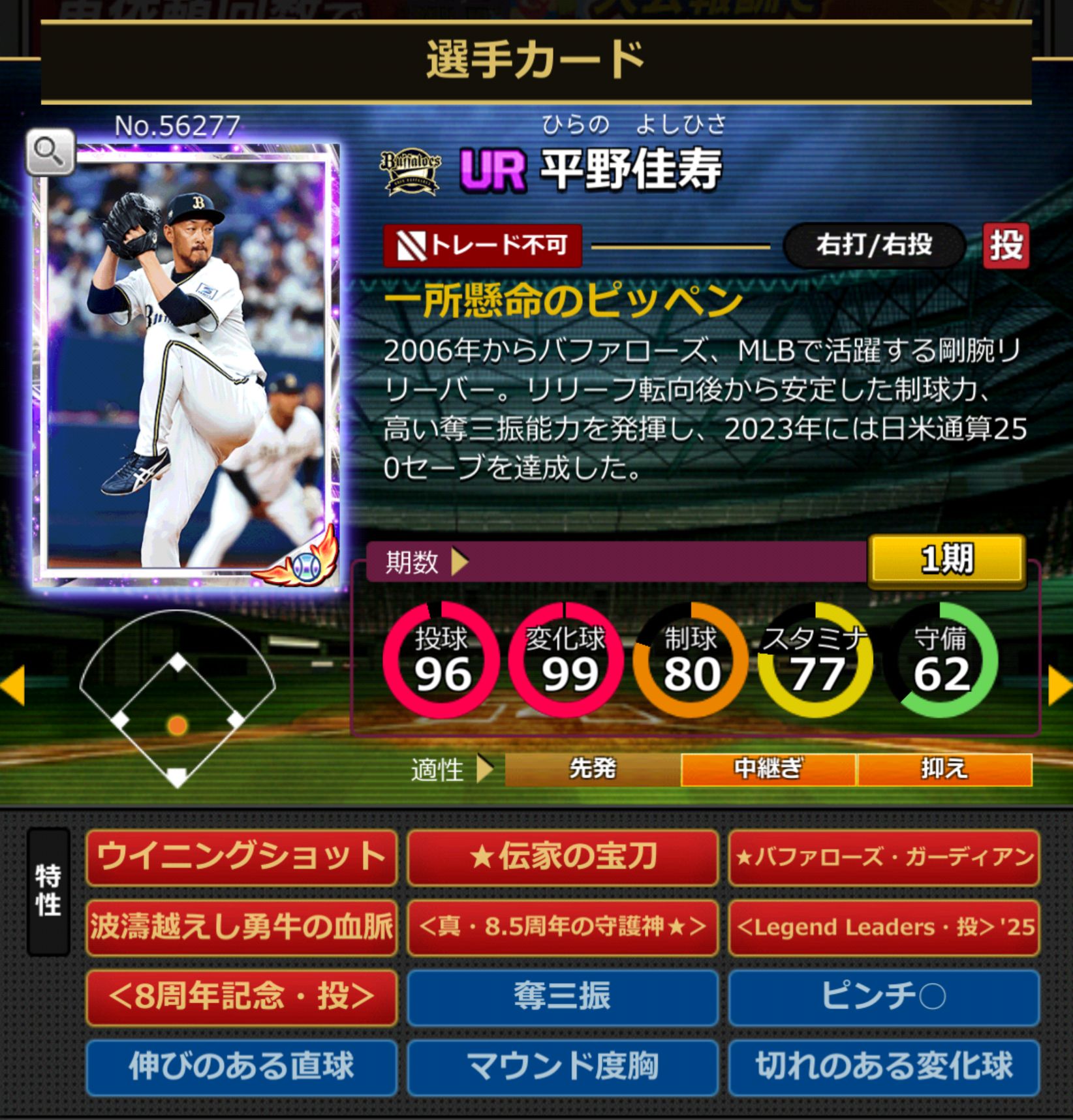 56277,平野佳寿(NPB)(オリックスバファローズ))