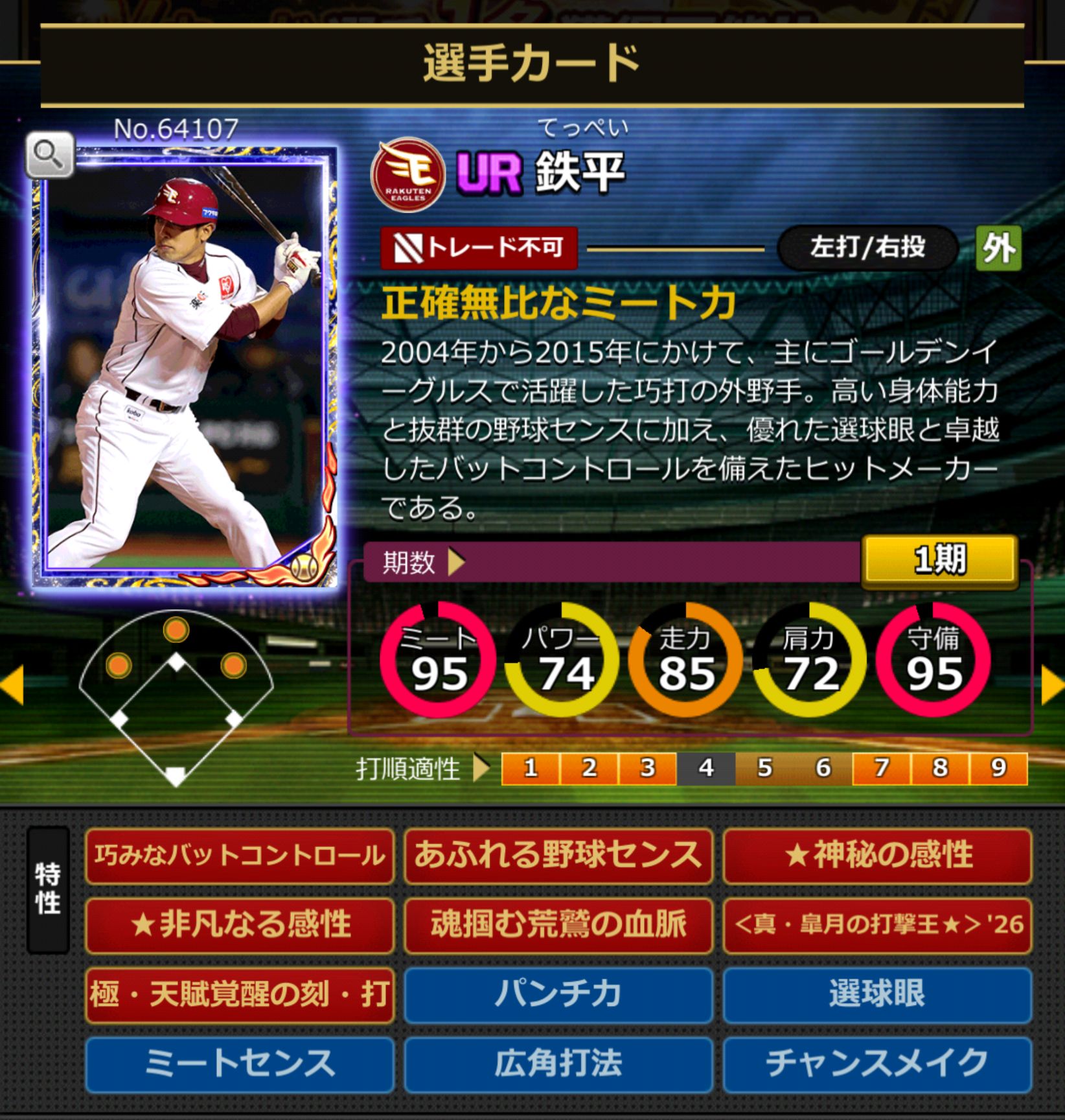 ID:64107,鉄平(東北楽天ゴールデンイーグルス)