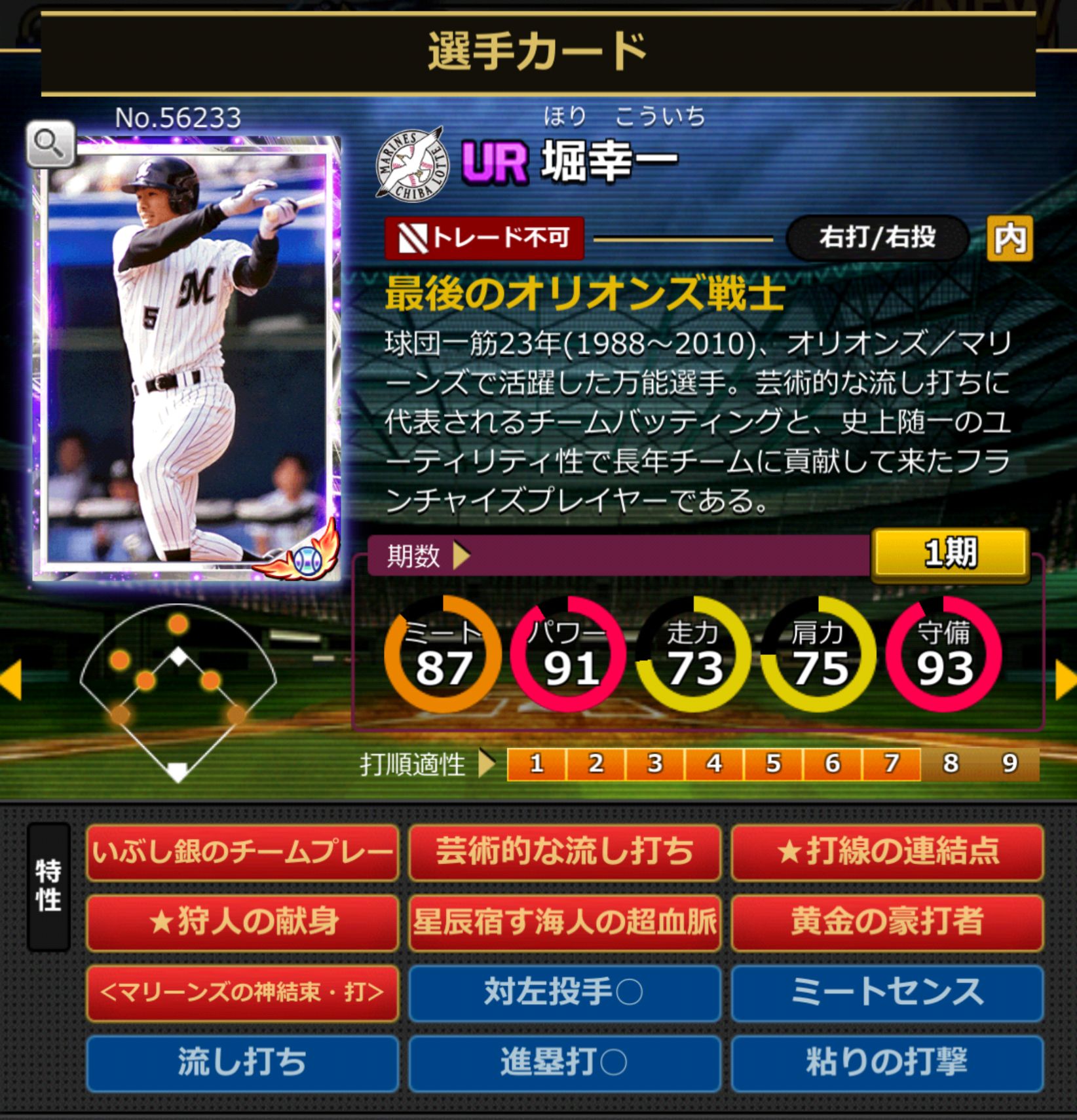 56233,堀幸一(NPB)(千葉ロッテマリーンズ)